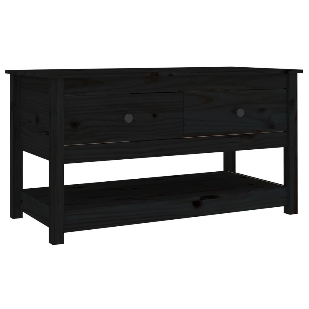 Salontafel 102x49x55 cm massief grenenhout zwart is nu te koop bij PeponiXL, paradijselijk wonen!