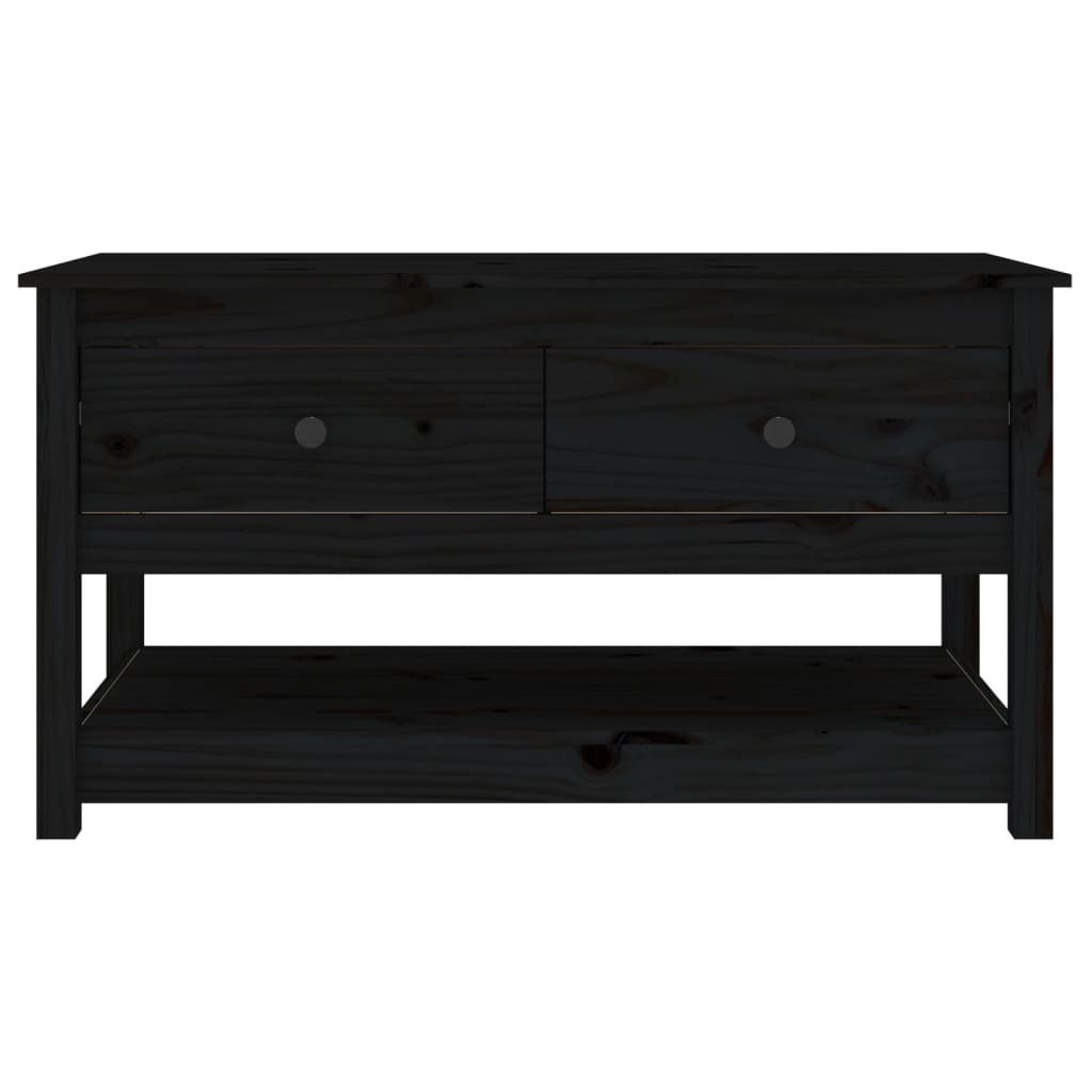 Salontafel 102x49x55 cm massief grenenhout zwart is nu te koop bij PeponiXL, paradijselijk wonen!