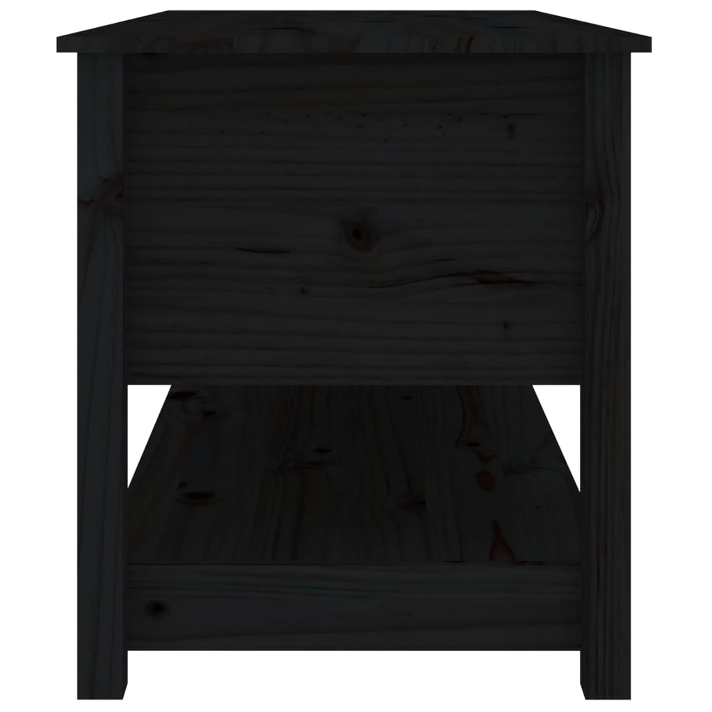 Salontafel 102x49x55 cm massief grenenhout zwart is nu te koop bij PeponiXL, paradijselijk wonen!