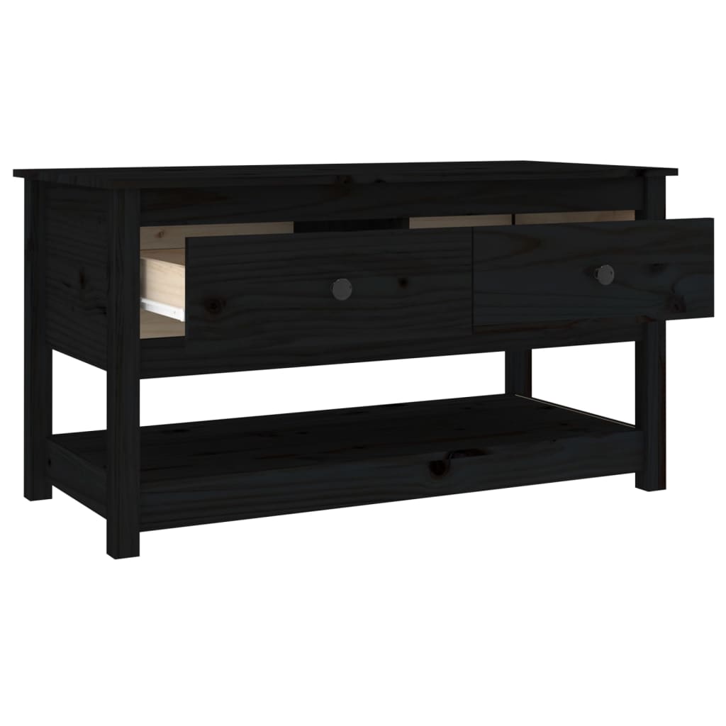 Salontafel 102x49x55 cm massief grenenhout zwart is nu te koop bij PeponiXL, paradijselijk wonen!