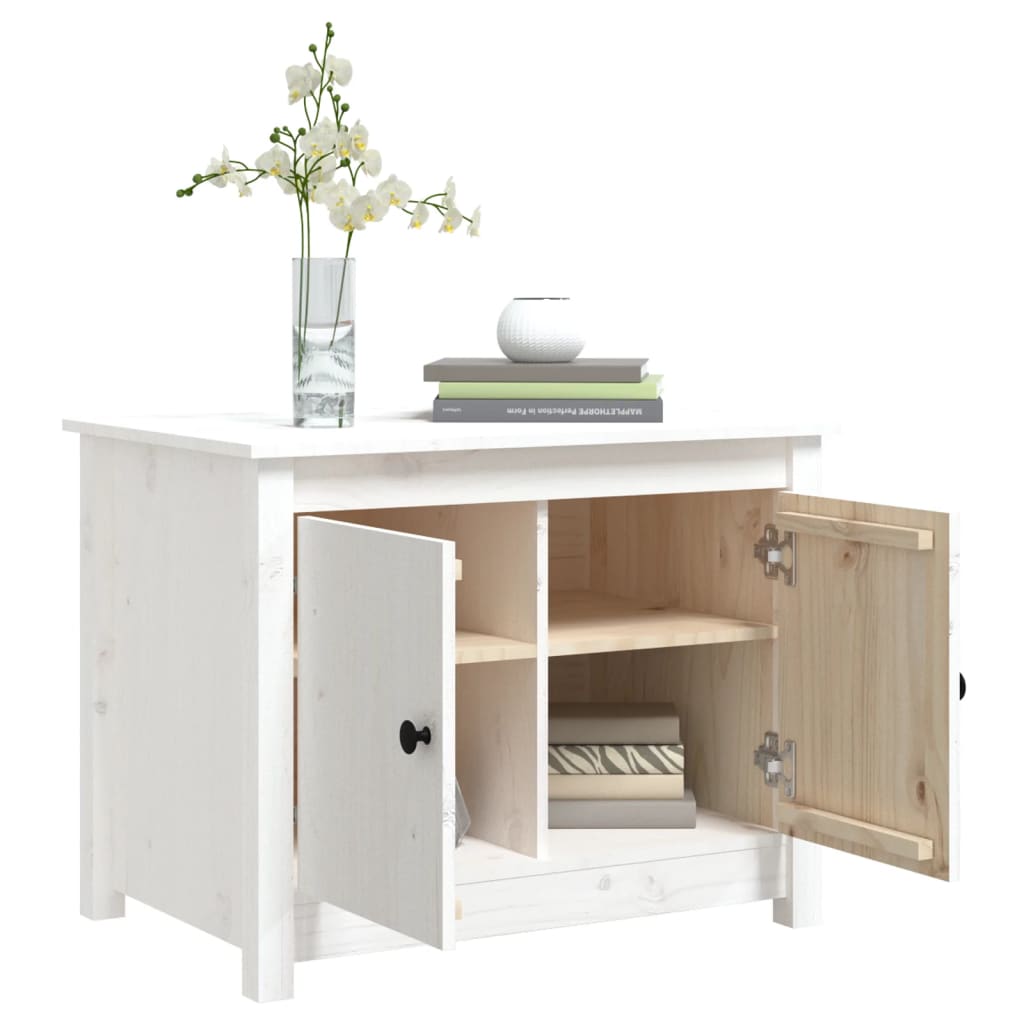 Salontafel 71x49x55 cm massief grenenhout wit is nu te koop bij PeponiXL, paradijselijk wonen!