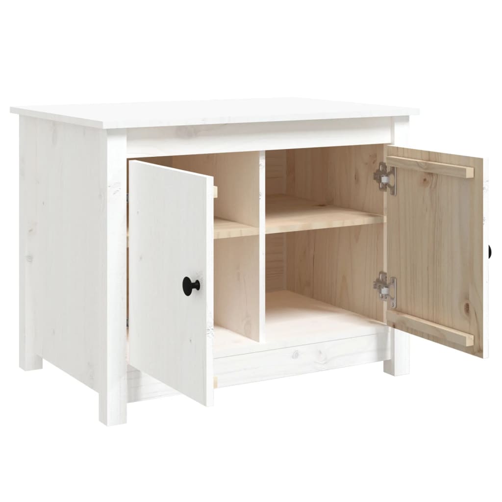 Salontafel 71x49x55 cm massief grenenhout wit is nu te koop bij PeponiXL, paradijselijk wonen!
