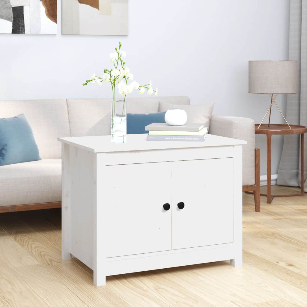 Salontafel 71x49x55 cm massief grenenhout wit is nu te koop bij PeponiXL, paradijselijk wonen!
