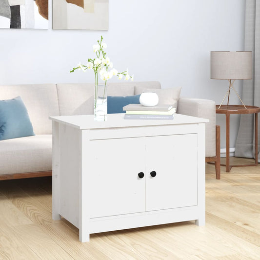 Salontafel 71x49x55 cm massief grenenhout wit is nu te koop bij PeponiXL, paradijselijk wonen!