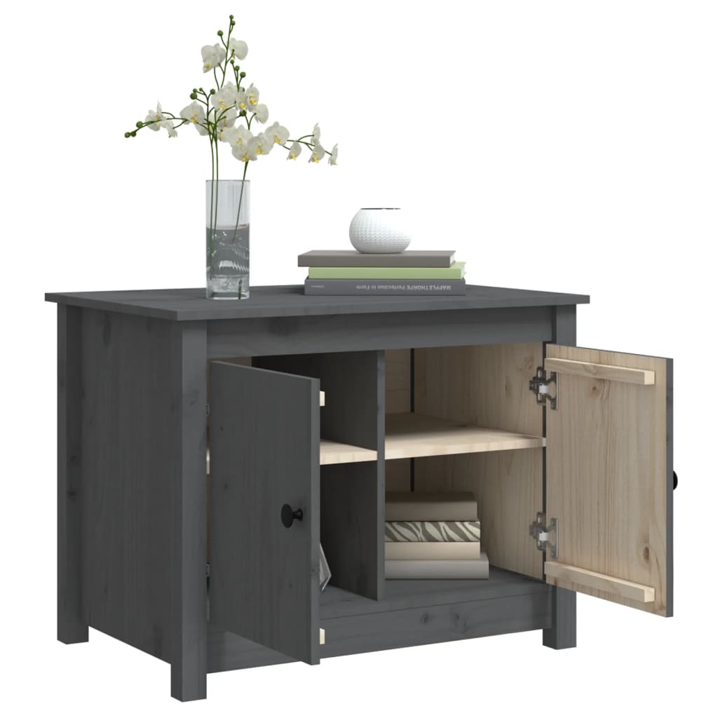 Salontafel 71x49x55 cm massief grenenhout grijs is nu te koop bij PeponiXL, paradijselijk wonen!