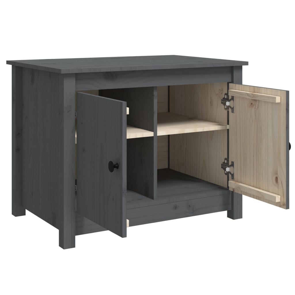 Salontafel 71x49x55 cm massief grenenhout grijs is nu te koop bij PeponiXL, paradijselijk wonen!