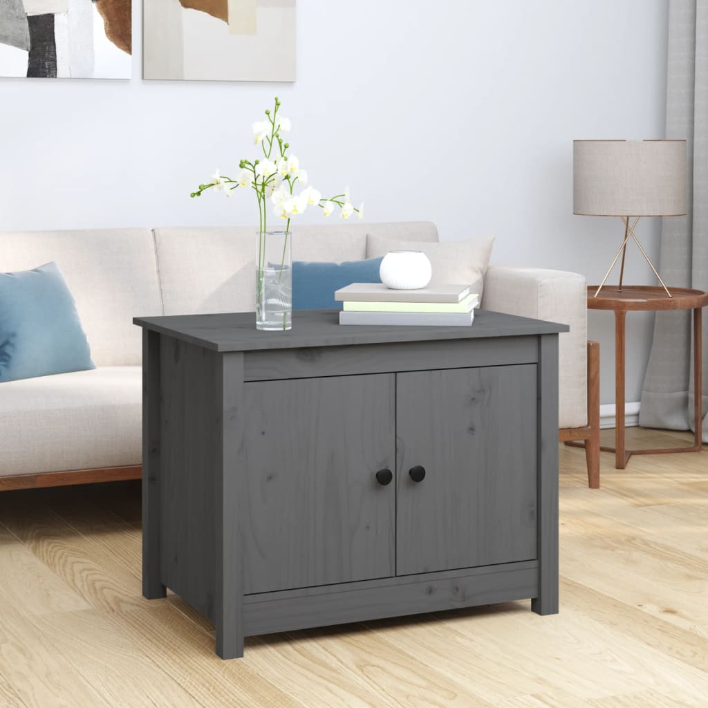 Salontafel 71x49x55 cm massief grenenhout grijs is nu te koop bij PeponiXL, paradijselijk wonen!