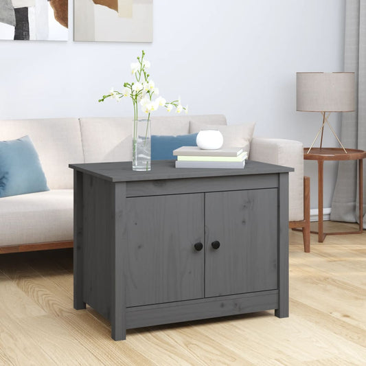Salontafel 71x49x55 cm massief grenenhout grijs is nu te koop bij PeponiXL, paradijselijk wonen!