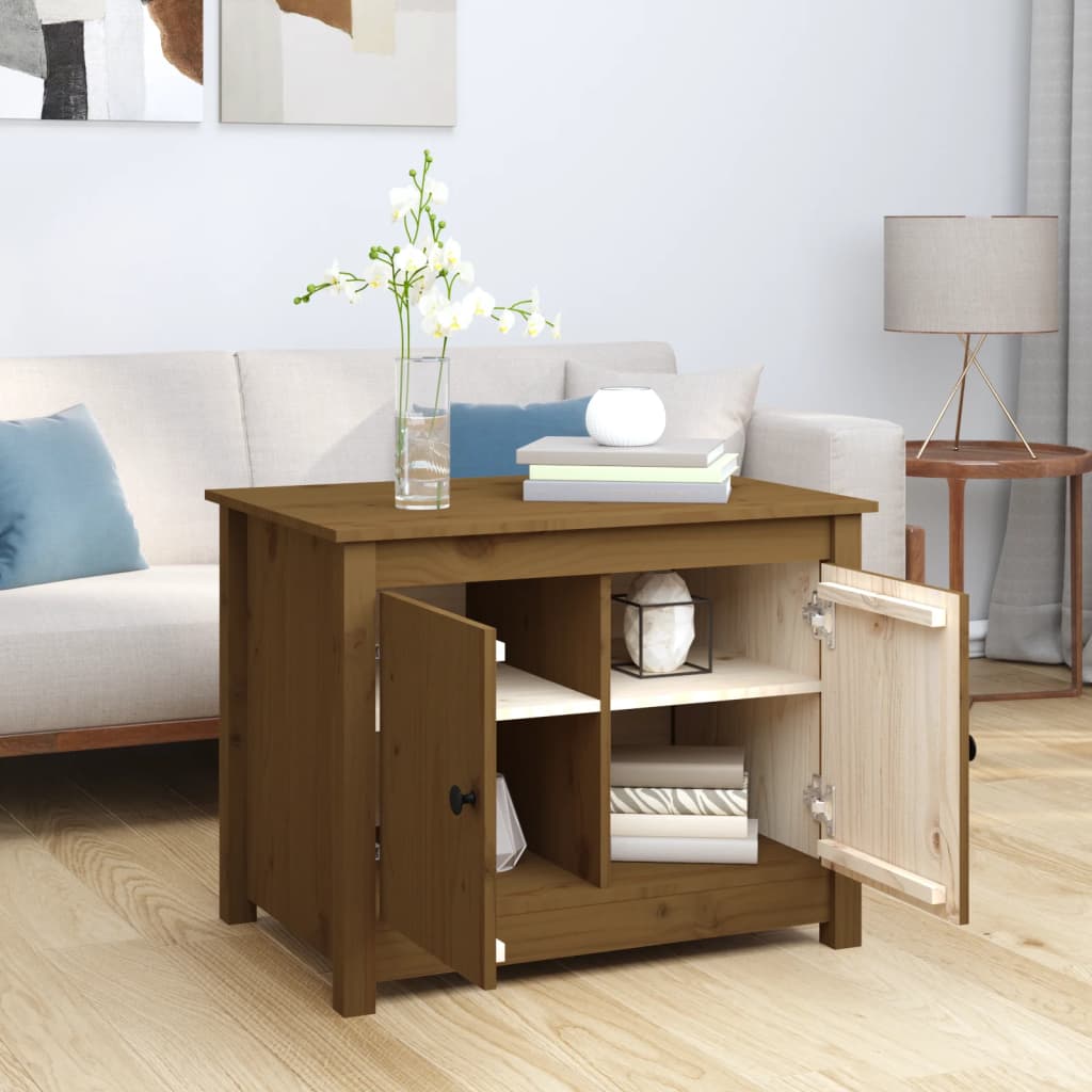 Salontafel 71x49x55 cm massief grenenhout honingbruin is nu te koop bij PeponiXL, paradijselijk wonen!