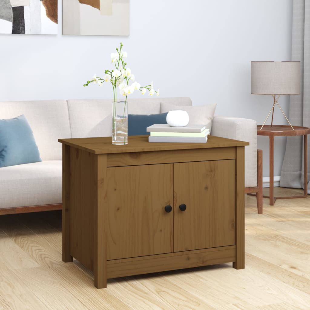 Salontafel 71x49x55 cm massief grenenhout honingbruin is nu te koop bij PeponiXL, paradijselijk wonen!
