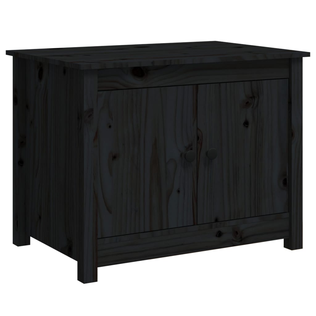 Salontafel 71x49x55 cm massief grenenhout zwart is nu te koop bij PeponiXL, paradijselijk wonen!