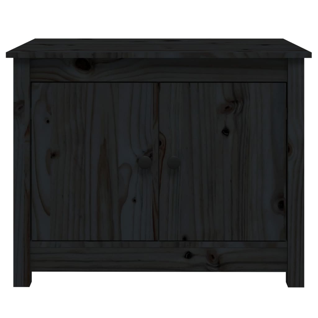 Salontafel 71x49x55 cm massief grenenhout zwart is nu te koop bij PeponiXL, paradijselijk wonen!