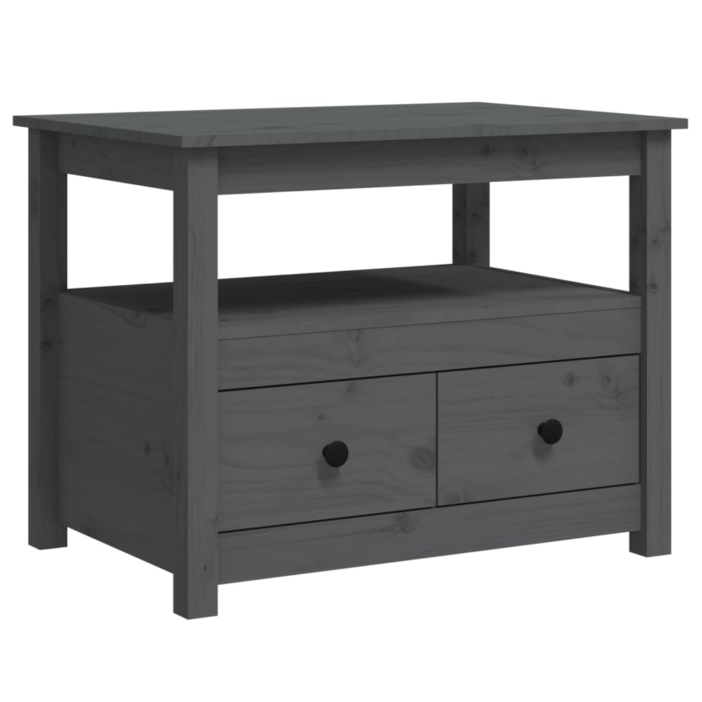 Salontafel 71x49x55 cm massief grenenhout grijs is nu te koop bij PeponiXL, paradijselijk wonen!