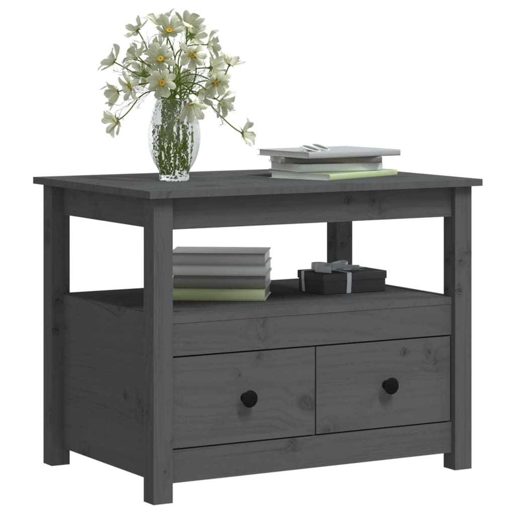Salontafel 71x49x55 cm massief grenenhout grijs is nu te koop bij PeponiXL, paradijselijk wonen!