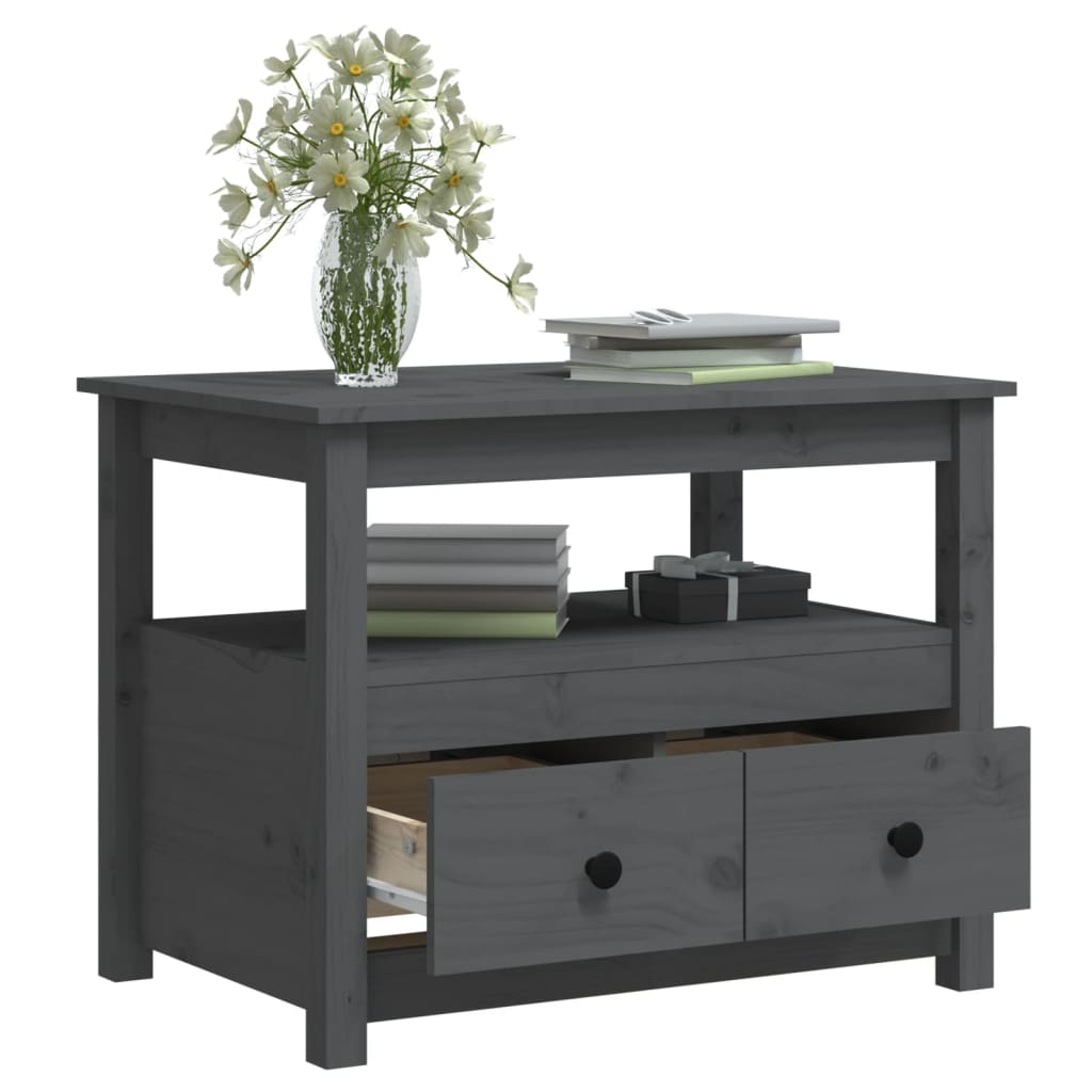 Salontafel 71x49x55 cm massief grenenhout grijs is nu te koop bij PeponiXL, paradijselijk wonen!
