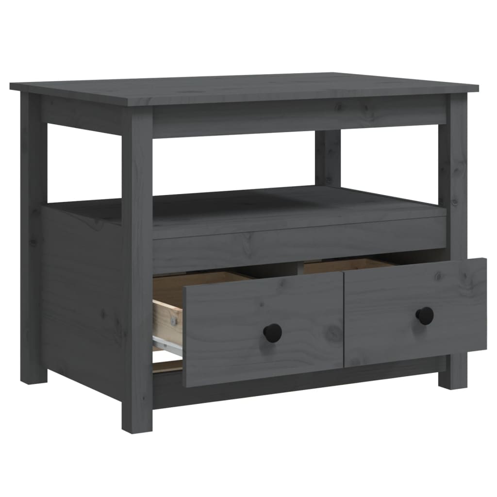 Salontafel 71x49x55 cm massief grenenhout grijs is nu te koop bij PeponiXL, paradijselijk wonen!