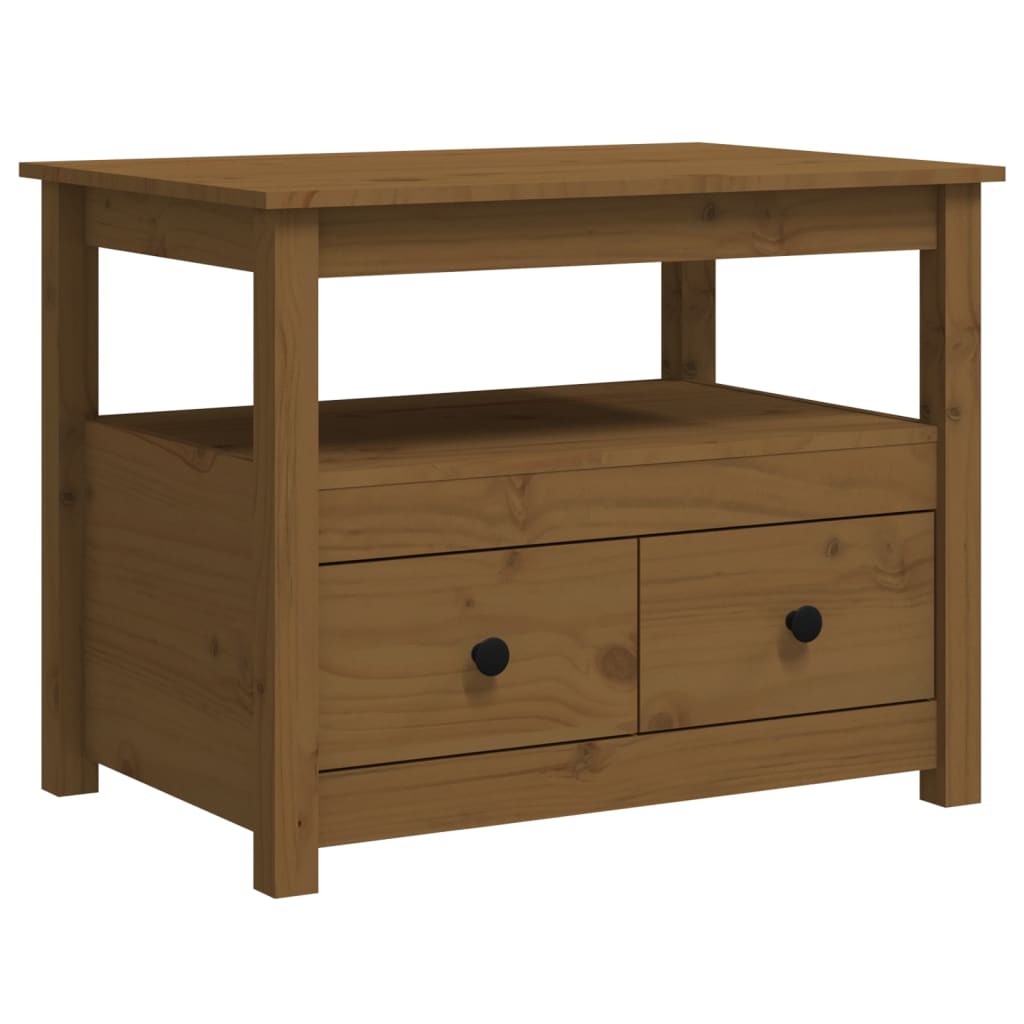 Salontafel 71x49x55 cm massief grenenhout honingbruin is nu te koop bij PeponiXL, paradijselijk wonen!