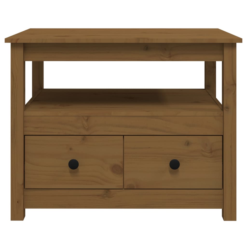 Salontafel 71x49x55 cm massief grenenhout honingbruin is nu te koop bij PeponiXL, paradijselijk wonen!