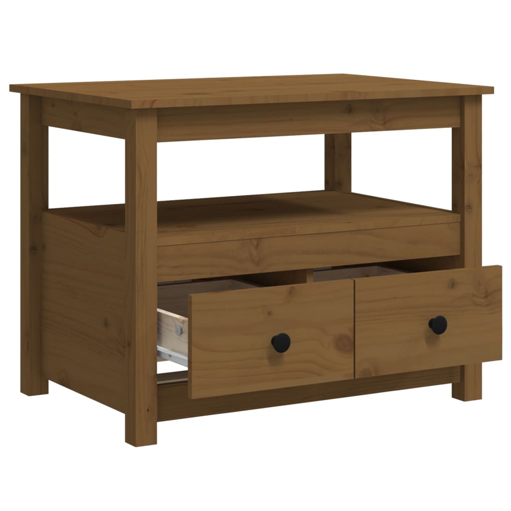 Salontafel 71x49x55 cm massief grenenhout honingbruin is nu te koop bij PeponiXL, paradijselijk wonen!