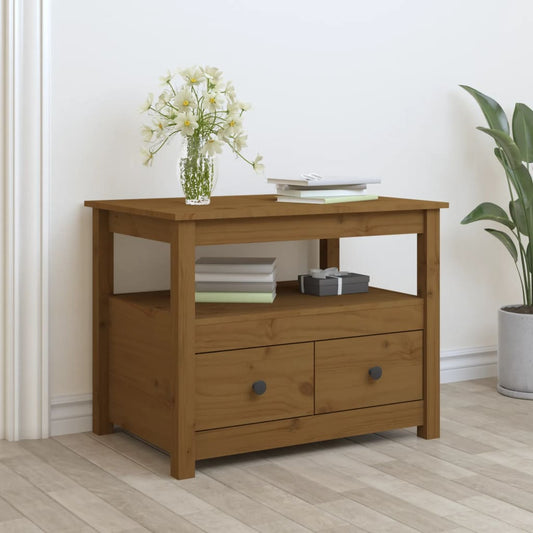 Salontafel 71x49x55 cm massief grenenhout honingbruin is nu te koop bij PeponiXL, paradijselijk wonen!