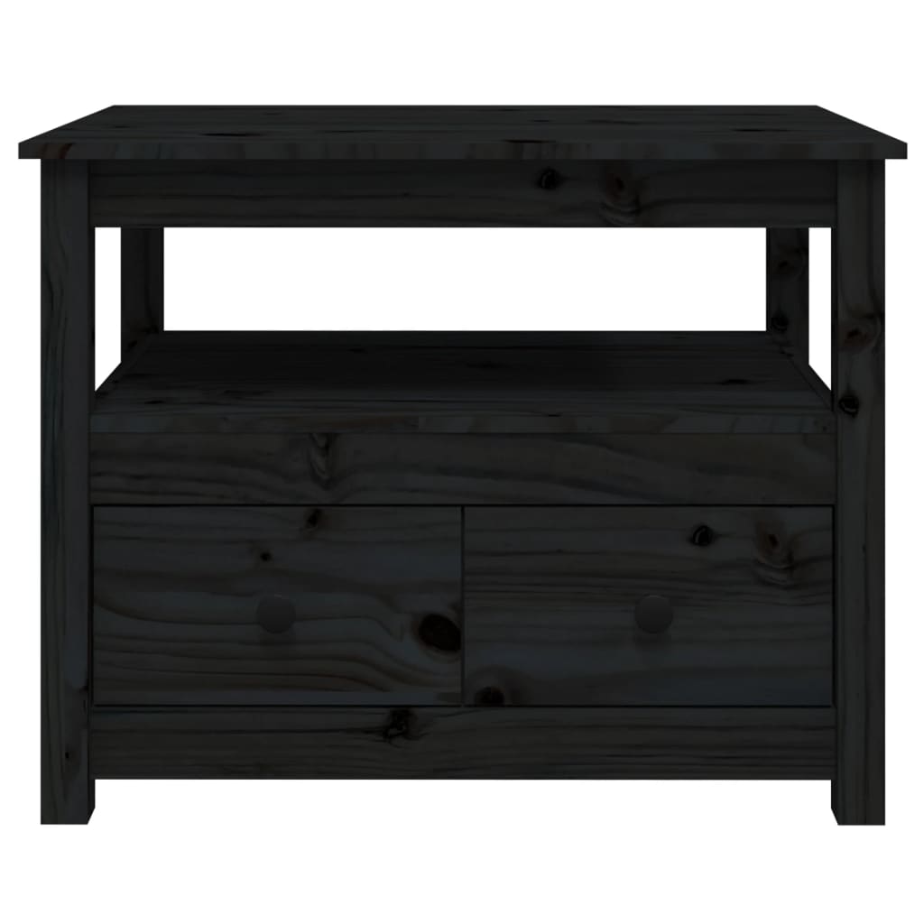 Salontafel 71x49x55 cm massief grenenhout zwart is nu te koop bij PeponiXL, paradijselijk wonen!