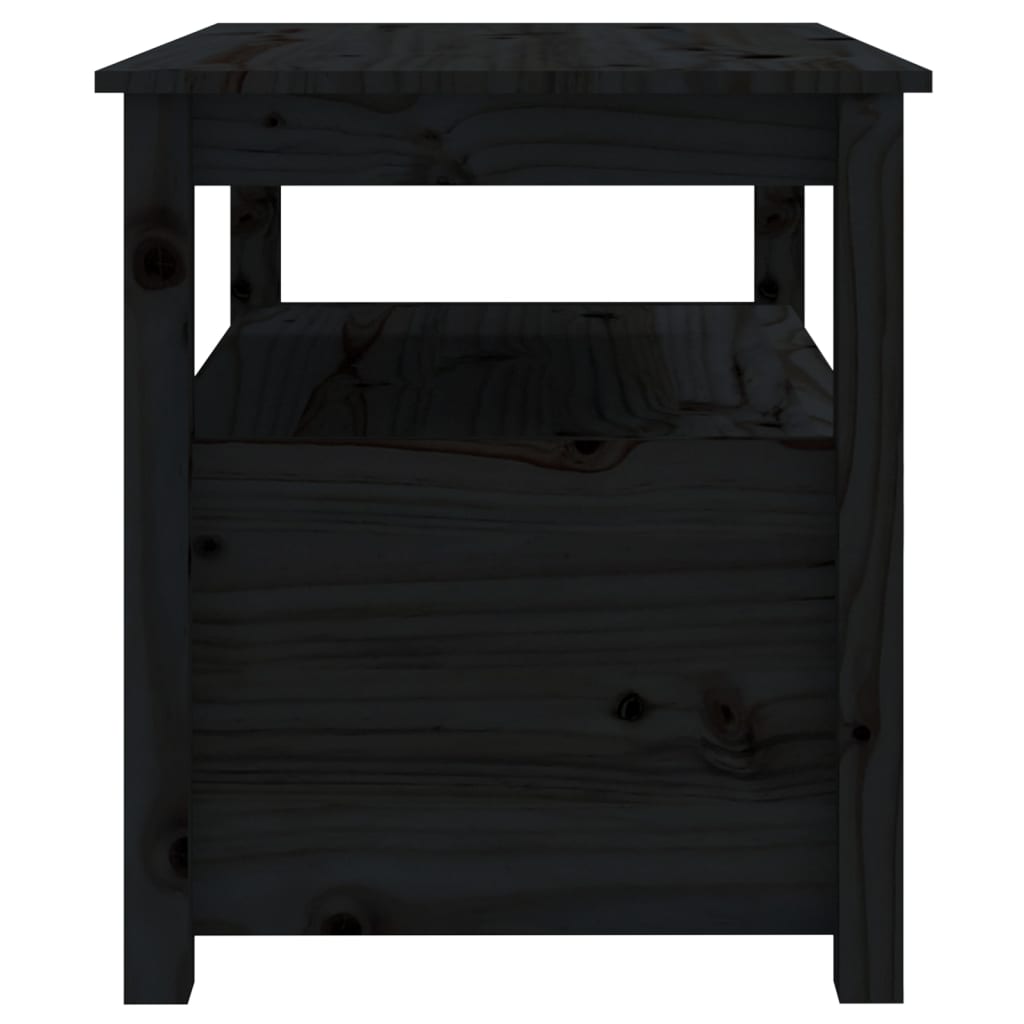 Salontafel 71x49x55 cm massief grenenhout zwart is nu te koop bij PeponiXL, paradijselijk wonen!
