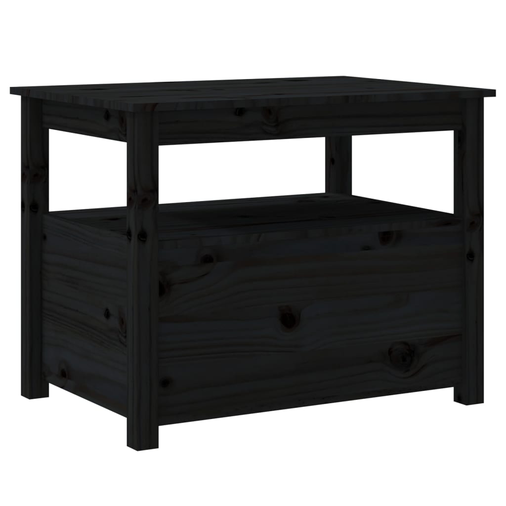 Salontafel 71x49x55 cm massief grenenhout zwart is nu te koop bij PeponiXL, paradijselijk wonen!