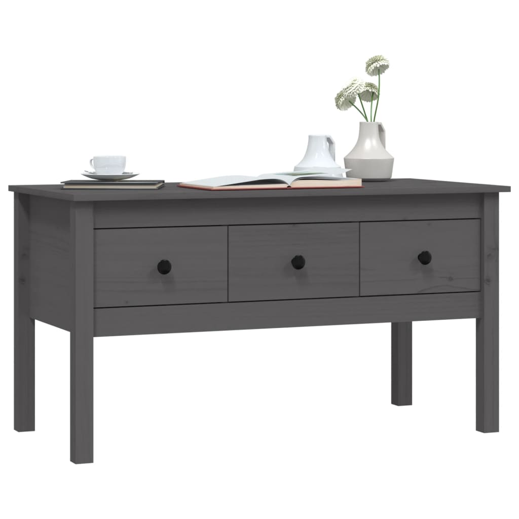 Salontafel 102x49x55 cm massief grenenhout grijs is nu te koop bij PeponiXL, paradijselijk wonen!