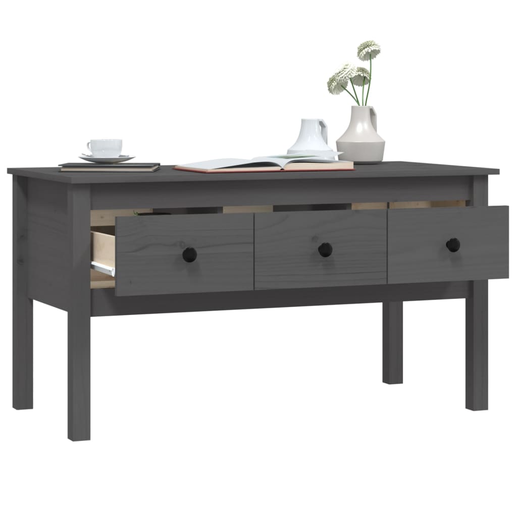 Salontafel 102x49x55 cm massief grenenhout grijs is nu te koop bij PeponiXL, paradijselijk wonen!