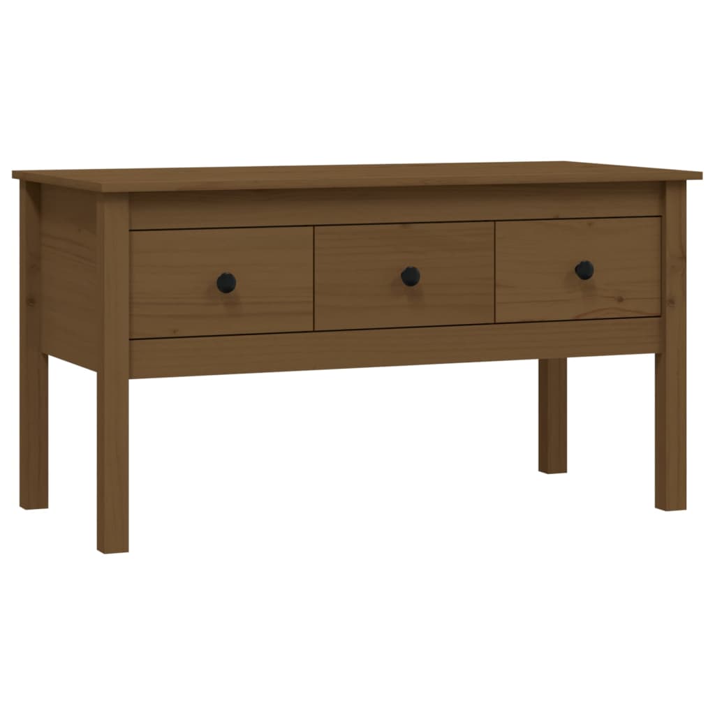 Salontafel 102x49x55 cm massief grenenhout honingbruin is nu te koop bij PeponiXL, paradijselijk wonen!
