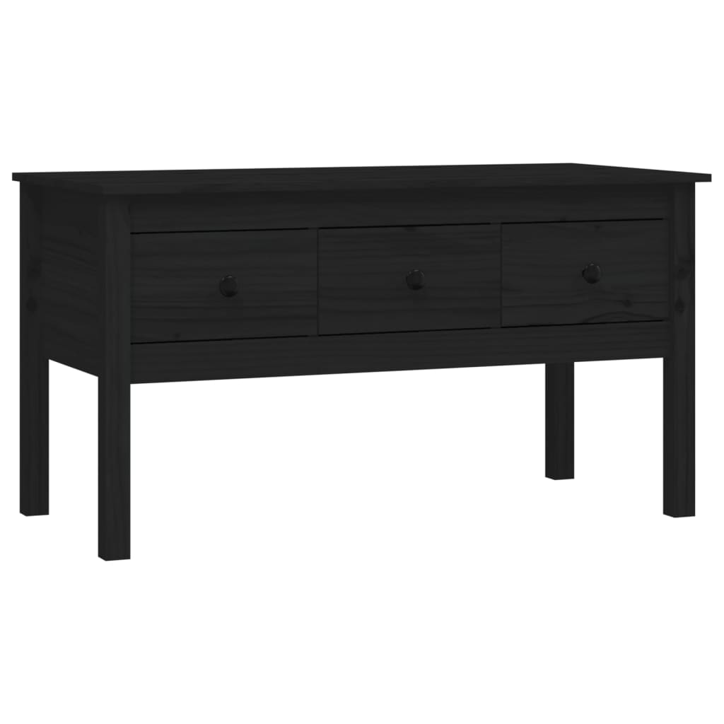 Salontafel 102x49x55 cm massief grenenhout zwart is nu te koop bij PeponiXL, paradijselijk wonen!