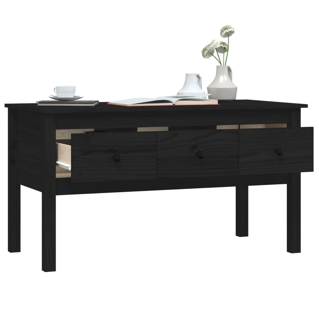 Salontafel 102x49x55 cm massief grenenhout zwart is nu te koop bij PeponiXL, paradijselijk wonen!