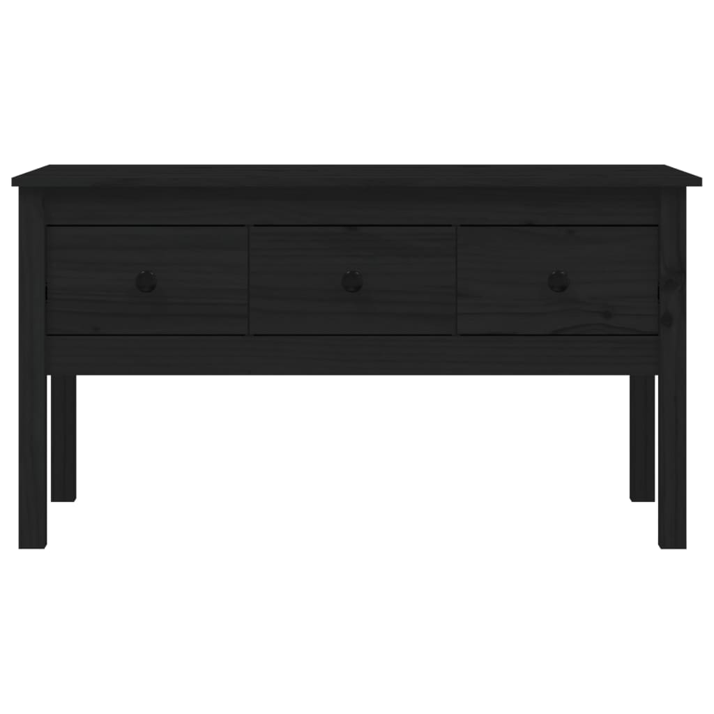 Salontafel 102x49x55 cm massief grenenhout zwart is nu te koop bij PeponiXL, paradijselijk wonen!