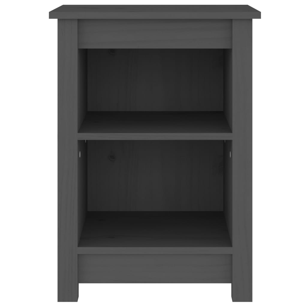 Nachtkastjes 2 st 40x35x55 cm massief grenenhout grijs is nu te koop bij PeponiXL, paradijselijk wonen!