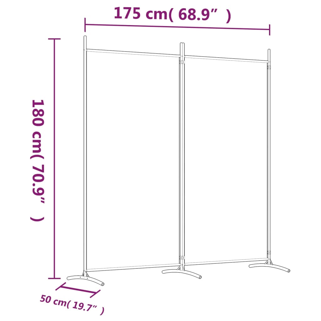 Kamerscherm met 2 panelen 175x180 cm stof wit is nu te koop bij PeponiXL, paradijselijk wonen!