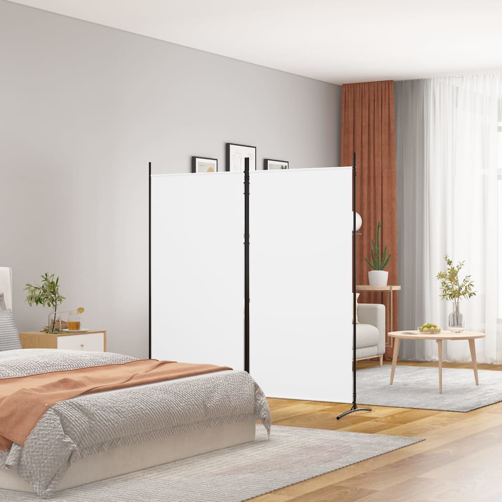 Kamerscherm met 2 panelen 175x180 cm stof wit is nu te koop bij PeponiXL, paradijselijk wonen!