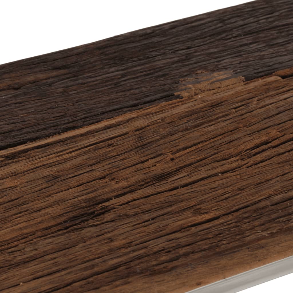 Wandtafel roestvrij staal en massief bielshout zilverkleurig is nu te koop bij PeponiXL, paradijselijk wonen!