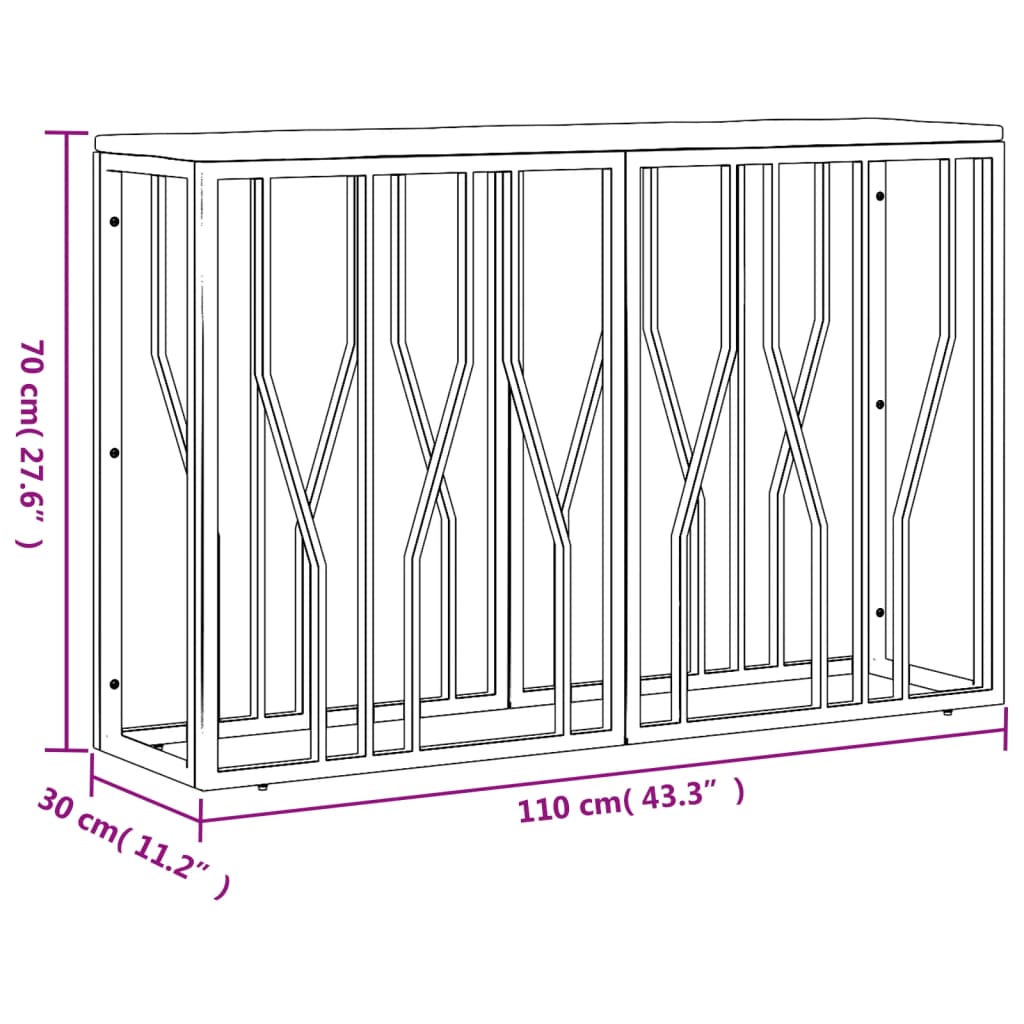 Wandtafel roestvrij staal en massief hergebruikt hout is nu te koop bij PeponiXL, paradijselijk wonen!