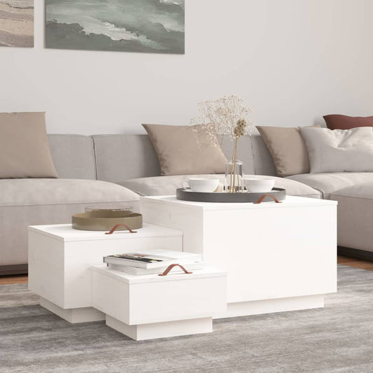 Opbergboxen met deksels 3 st massief grenenhout wit is nu te koop bij PeponiXL, paradijselijk wonen!