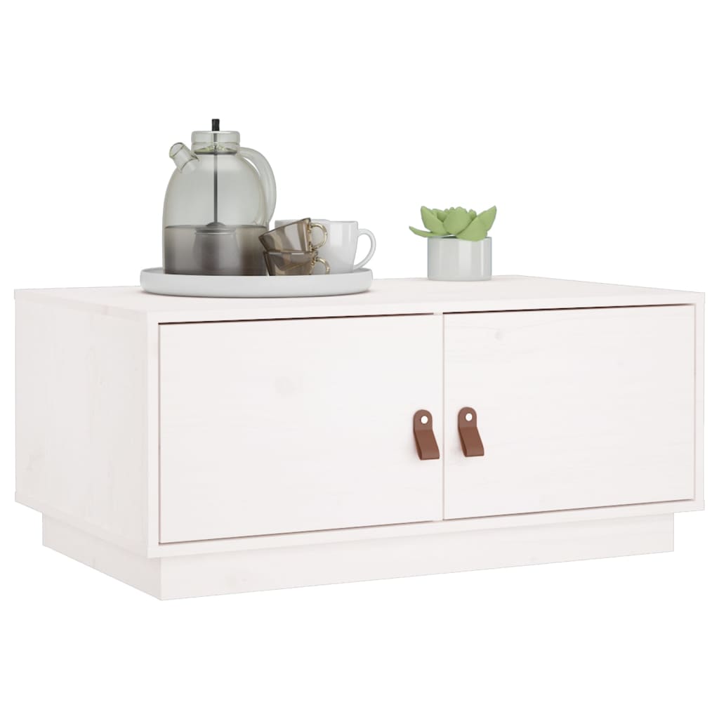Salontafel 80x50x35 cm massief grenenhout wit is nu te koop bij PeponiXL, paradijselijk wonen!