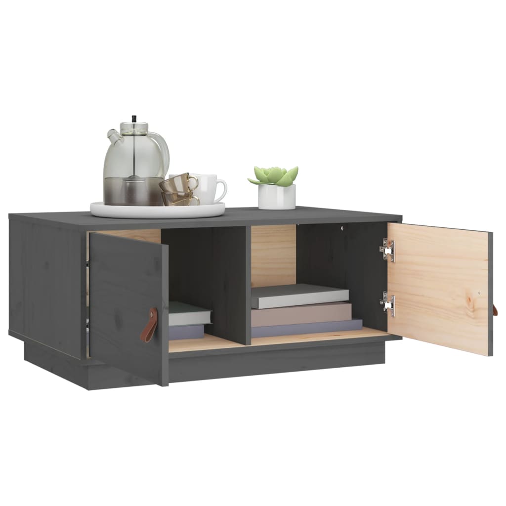 Salontafel 80x50x35 cm massief grenenhout grijs is nu te koop bij PeponiXL, paradijselijk wonen!