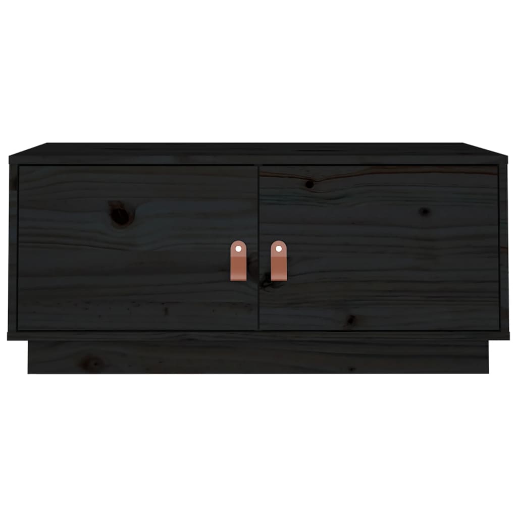 Salontafel 80x50x35 cm massief grenenhout zwart is nu te koop bij PeponiXL, paradijselijk wonen!