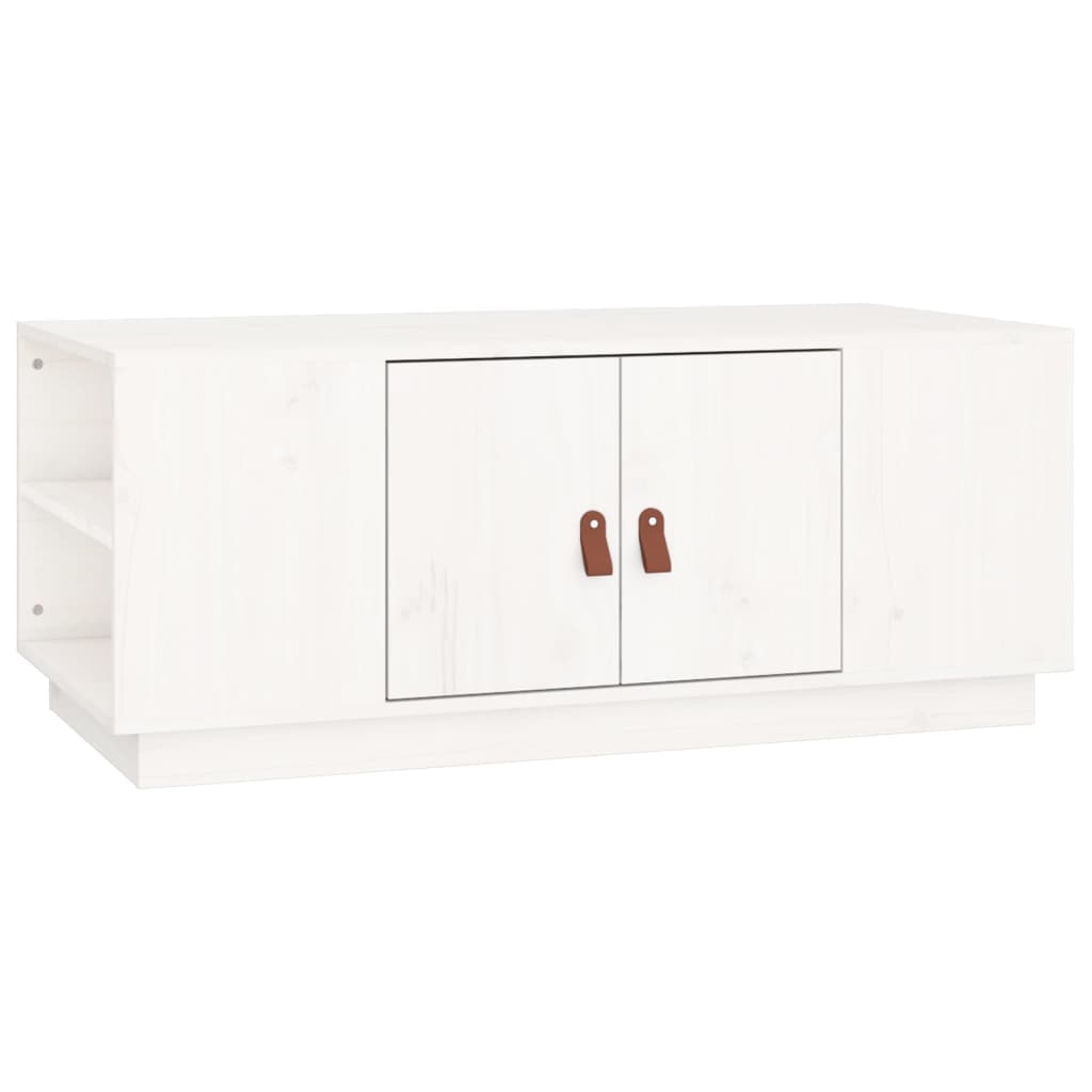 Salontafel 100x50x41 cm massief grenenhout wit is nu te koop bij PeponiXL, paradijselijk wonen!