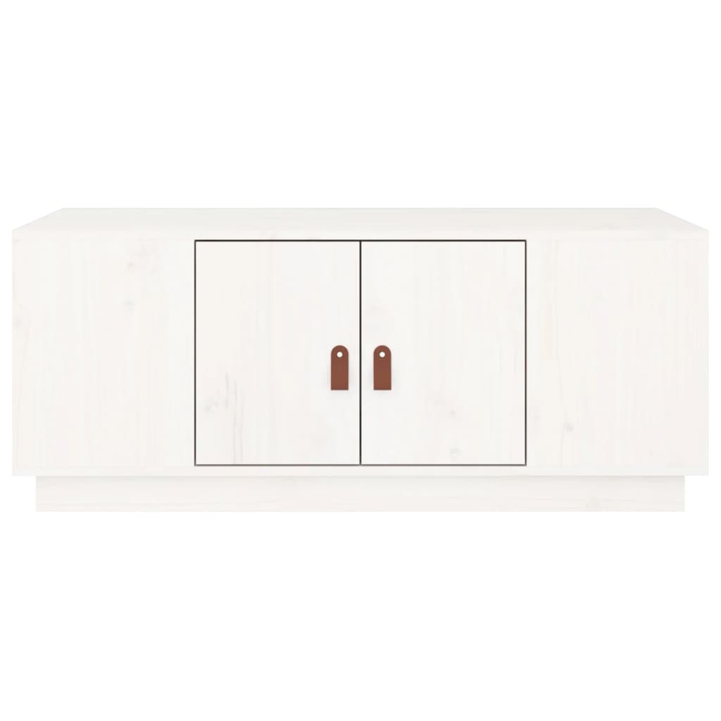 Salontafel 100x50x41 cm massief grenenhout wit is nu te koop bij PeponiXL, paradijselijk wonen!