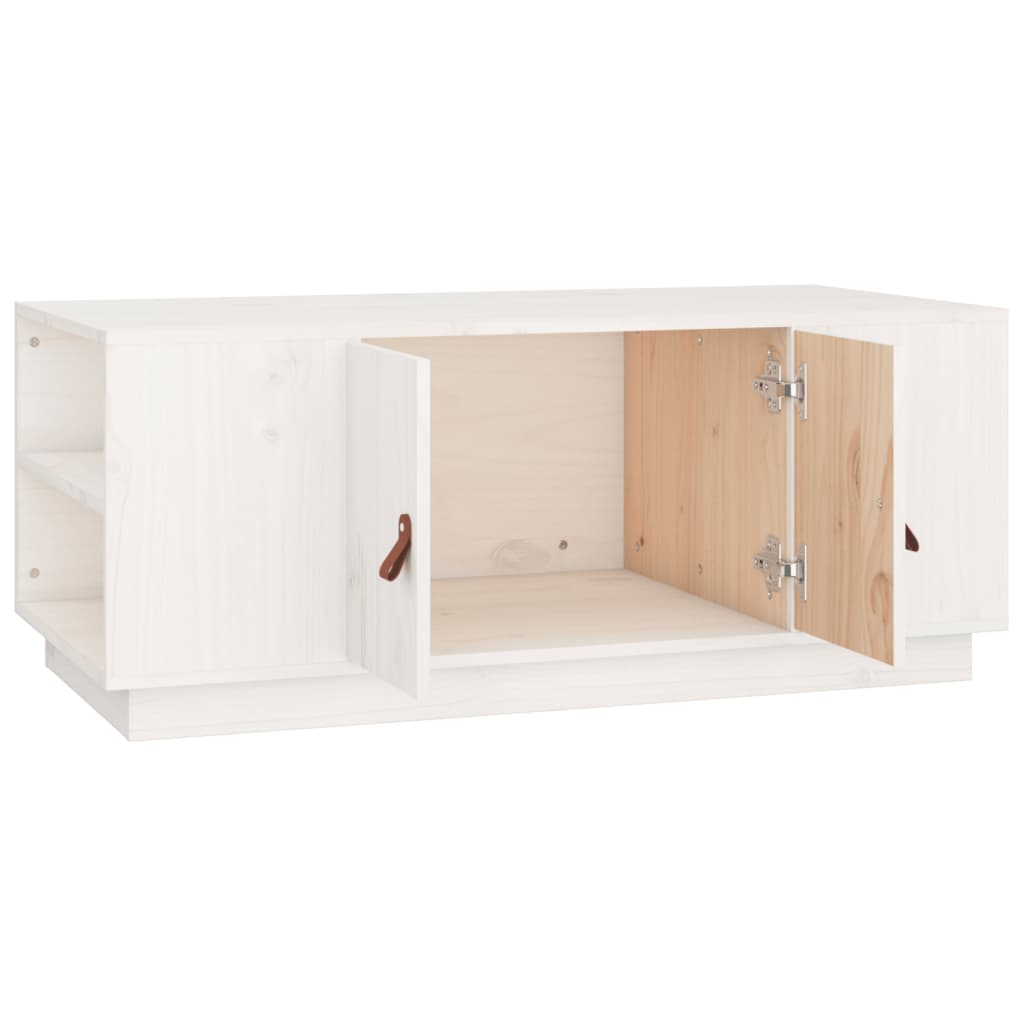 Salontafel 100x50x41 cm massief grenenhout wit is nu te koop bij PeponiXL, paradijselijk wonen!