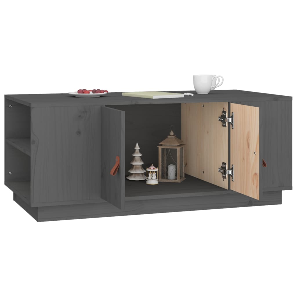 Salontafel 100x50x41 cm massief grenenhout grijs is nu te koop bij PeponiXL, paradijselijk wonen!