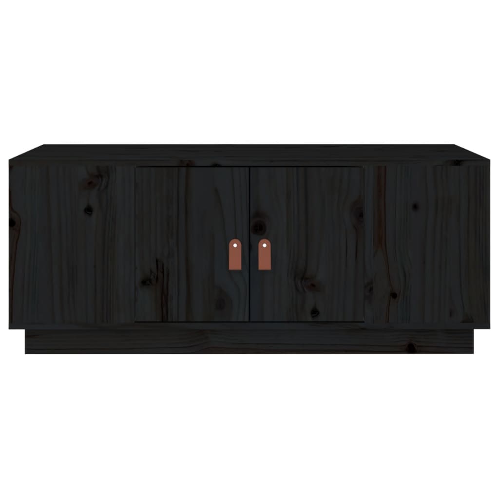 Salontafel 100x50x41 cm massief grenenhout zwart is nu te koop bij PeponiXL, paradijselijk wonen!