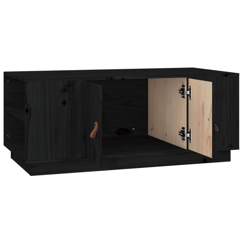 Salontafel 100x50x41 cm massief grenenhout zwart is nu te koop bij PeponiXL, paradijselijk wonen!