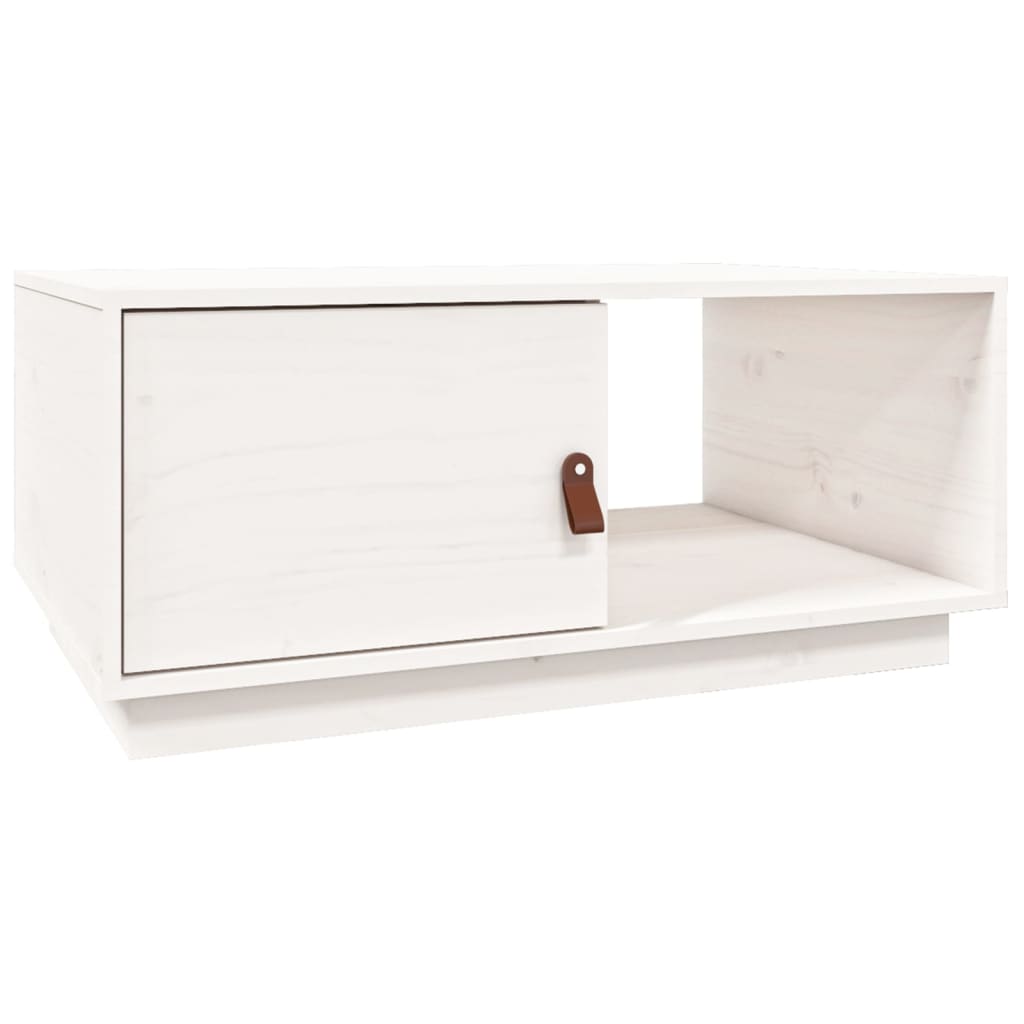 Salontafel 80x50x35,5 cm massief grenenhout wit is nu te koop bij PeponiXL, paradijselijk wonen!