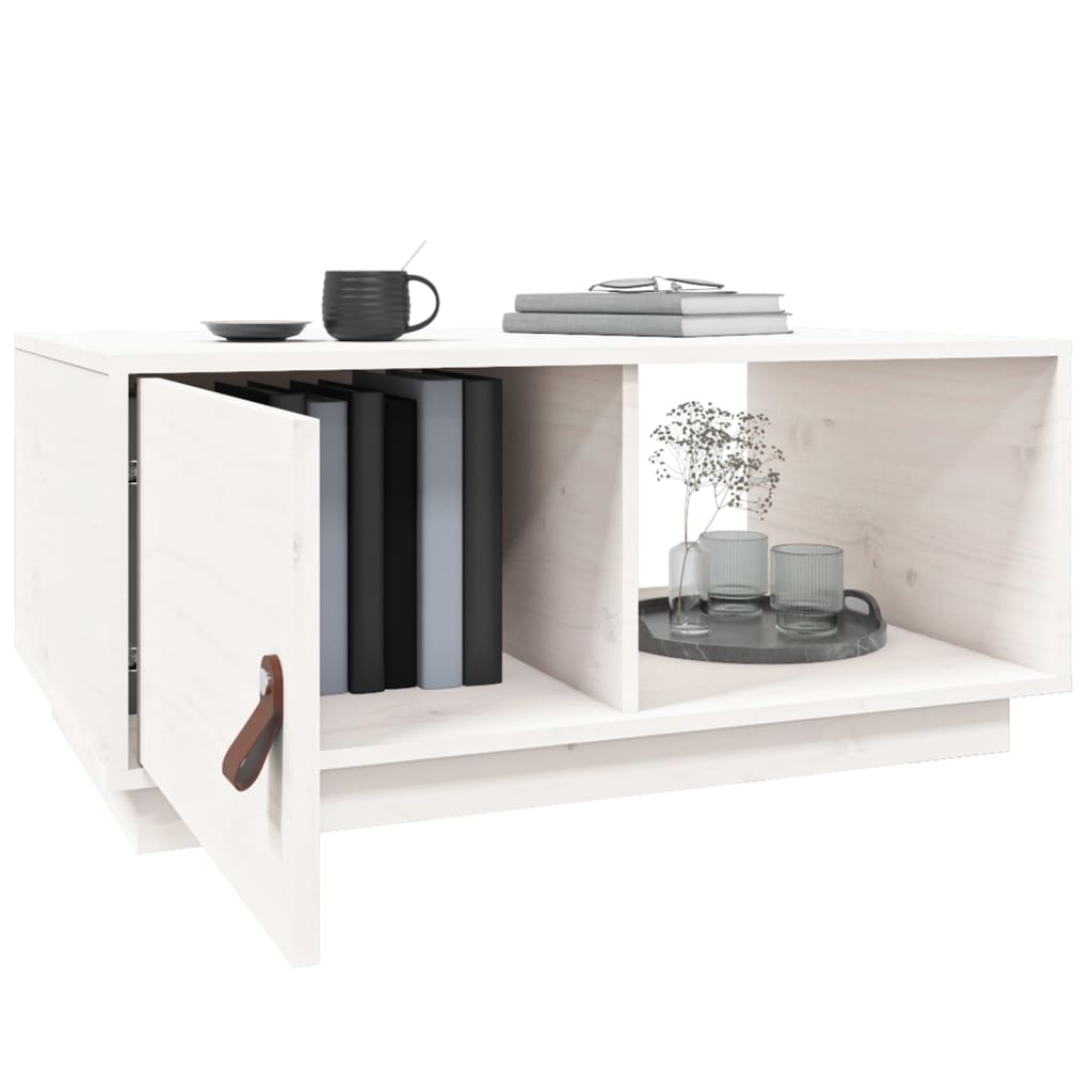 Salontafel 80x50x35,5 cm massief grenenhout wit is nu te koop bij PeponiXL, paradijselijk wonen!